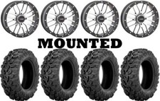 Kit 4 Sedona Mud Rebel R/T Tires 26x9-14/26x11-14 on System 3 ST-3 Machined VIK