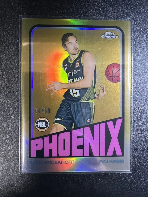 2022-23 Topps Chrome NBL 1972 Ryan Broekhoff Gold Refractor /50 Phoenix