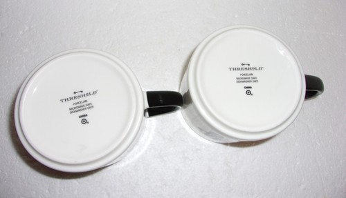 Set of 2 Threshold Porcelain Hubby & Wifey Mugs – Stackable - No Date - Picture 8 of 8