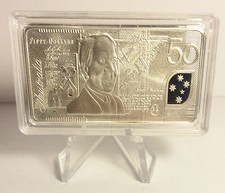 NEW 1 OZ $50.00 POLYMER AUST NOTE SERIES INGOT FINISHED IN 999 FINE SILVER