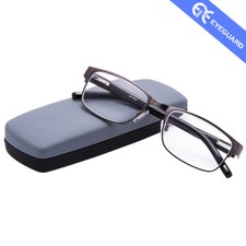 EYEGUARD Reading Glasses Readers Metal Frame Deluxe Rectangular Eyeglasses