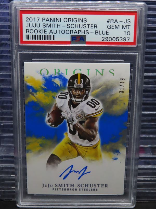 JuJu Smith-Schuster Panini Origins Rookie Autographs #RAJS Blue