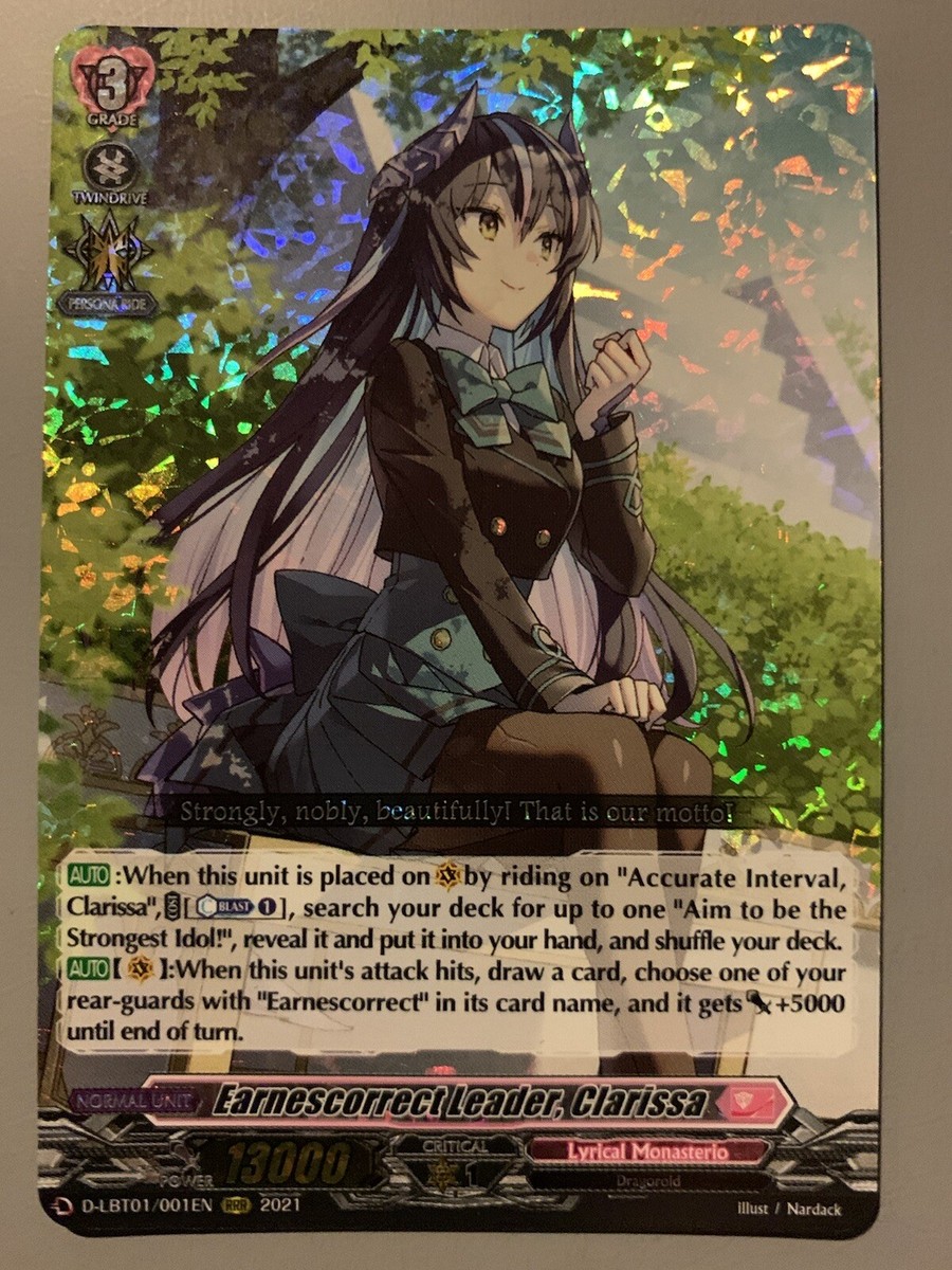 CARDFIGHT VANGUARD EARNESCORRECT LEADER CLARISSA (DRAGOROID) D  display picture 1