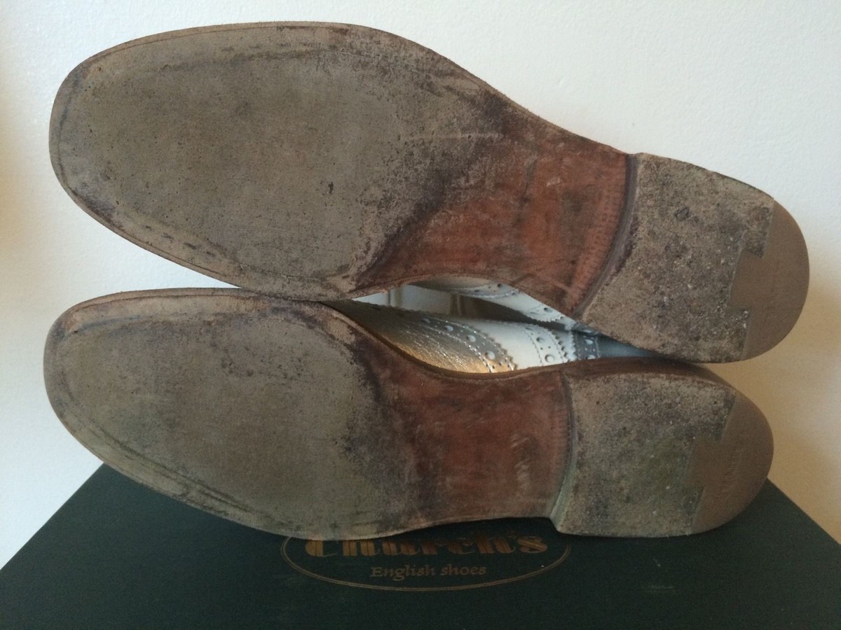 Derby Church's Burwood Cuir Taupe Et Argent - Pointure 38, Occasion En Très Bon état (TBE)