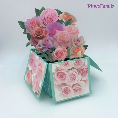 G06-3D Pop Up Flower Box Greeting Card | Birthday, Mother's day&all occasions - Picture 3 of 3