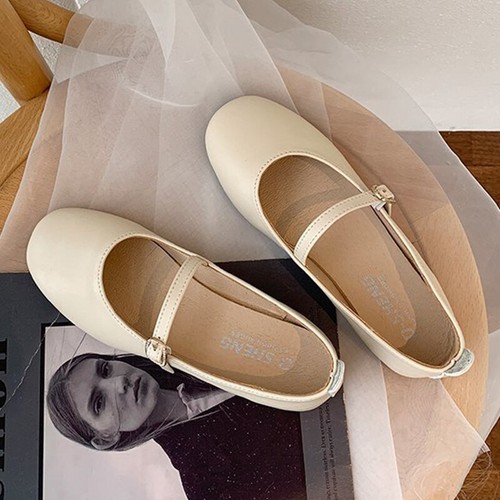 Womens Mary Jane Square Toe Flats Ladies Fashion Ankle Strap Dress Shoes Party - Picture 41 of 48