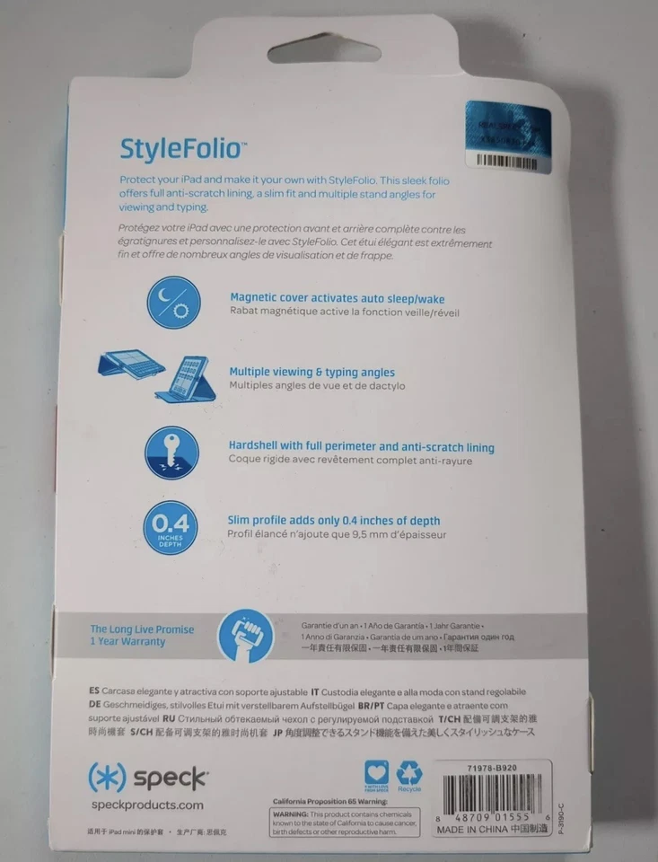 Speck StyleFolio Case for iPad Mini/2/3 - Fuchsia Pink/Nickel Grey New - Image 3 of 4