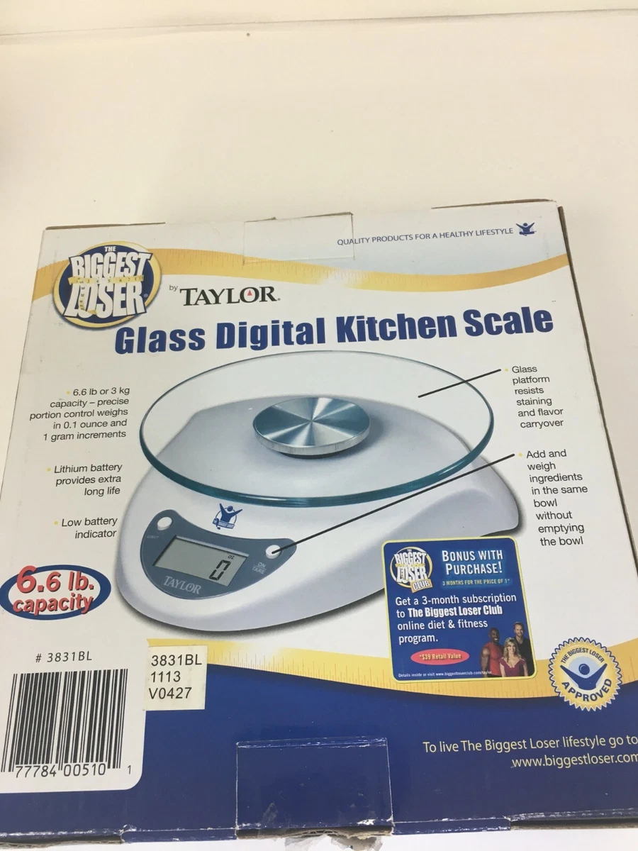 Taylor Digital Kitchen Scale, Glass Platform