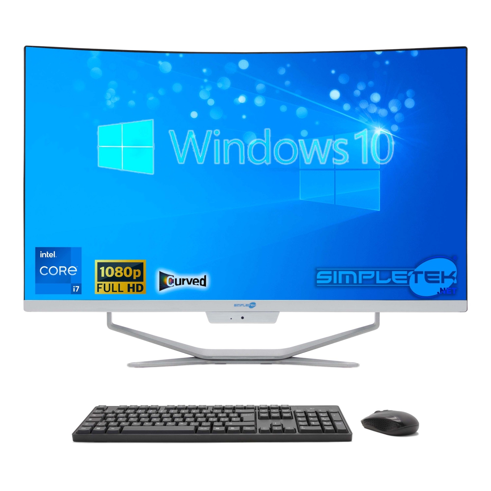 Aio All In One I7 2.9ghz 27" Fhd Curvo 8gb Ssd 120gb Win 10 Pc Computer Fisso_