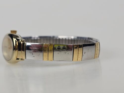 Timex Cavatina Gold Silver Tones Oval Quartz Wristwatch Watch Working Tested - Picture 3 of 13