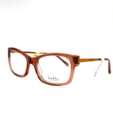 Nicole Miller WNY14 COL 30 Blush Pink Crystal Square Womens Eyeglasses 51-18-135