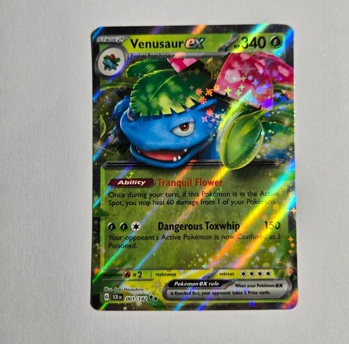 SR 海外版 英語版　Stellar Crown VENUSAUR PSA 10 GEM Mint 2024 Pokemon Stellar Crown Venusaur EX 001
