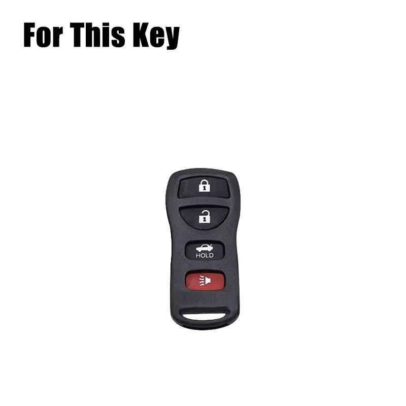 Zinc Alloy Silicone Car Key Case Cover For Nissan Xterra Sentra Titan Pathfinder - Image 2 of 4