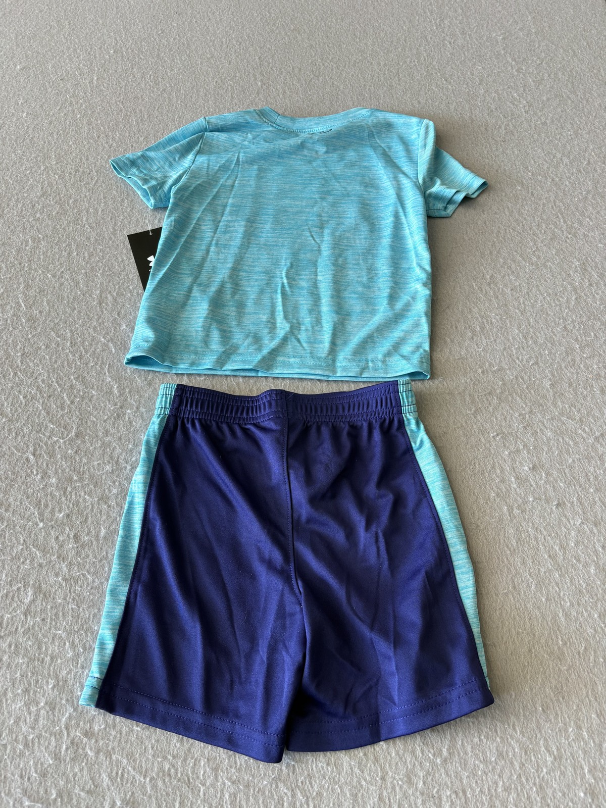 Under Armour Baby Toddler Boy 2T T-Shirt & Shorts Outfit Set Blue Purple NEW thumbnail 2