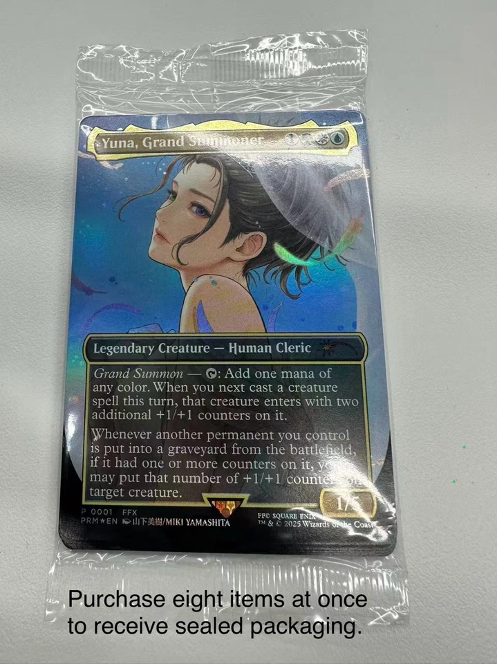 MTG Yuna, Grand Summoner NM EN Borderless Foil PROMO 0001 FINAL FANTASY - Image 3 of 4