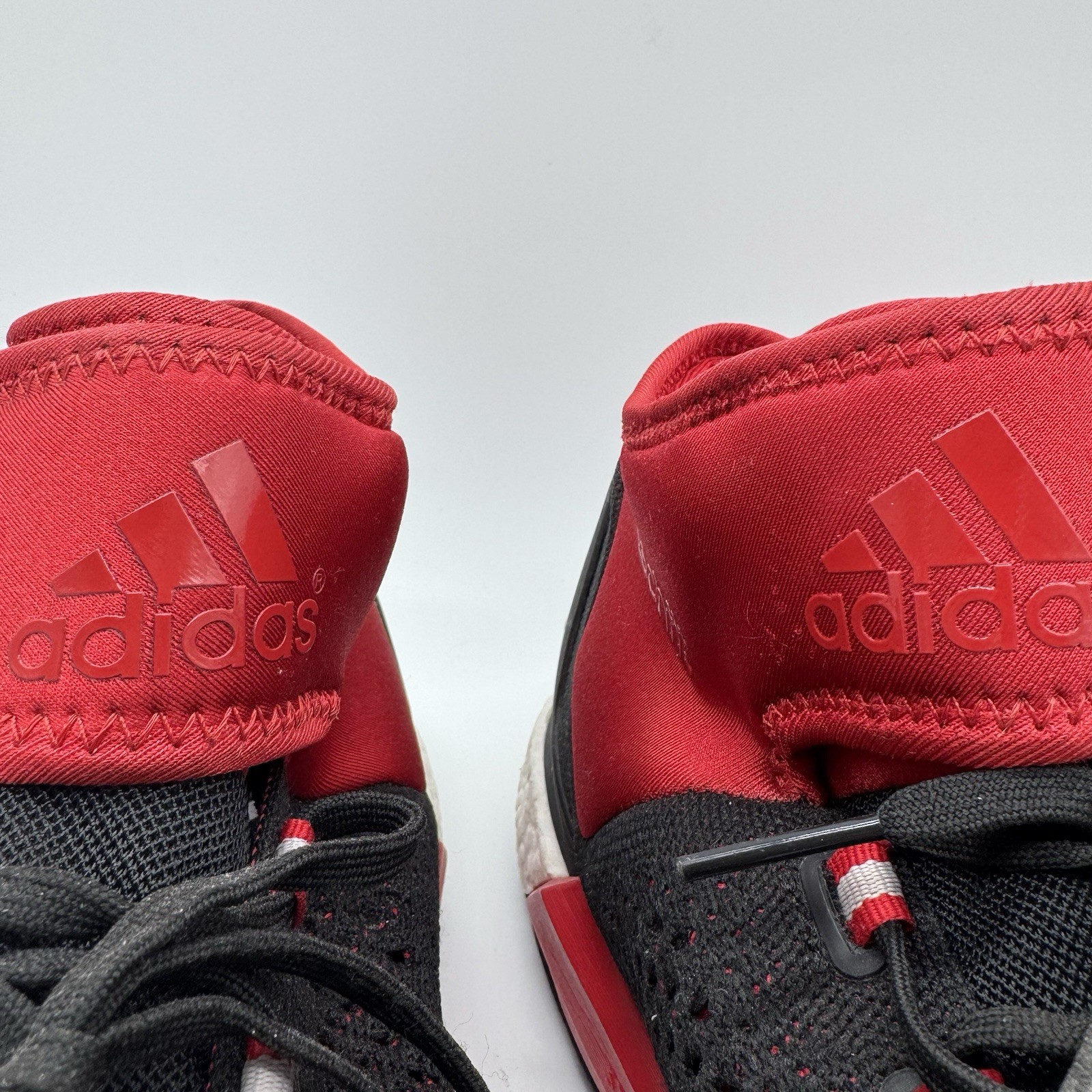 Adidas Crazylight Boost Techfit Basketball Shoes – Black Red – Size 17 US – Used