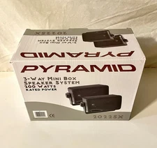 Pyramid 3-Way Speaker System 200W Pair 3.5” Mini Box Ceiling Speakers + Hardware