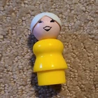 Fisher-Price Little People Woman Yellow Body White Hair Vintage Toy 1963-1996