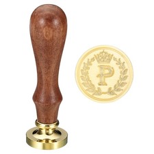 Alphabet P Wax Seal Stamp Initial Letter Sealing Wax Stamp Retro, Style 4
