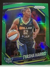 2025 Panini Prizm WNBA Tyasha Harris Green Prizm #130 - Dallas Wings