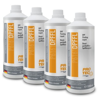 4x Pro-Tec P6161 Dieselpartikelfilter-Spülflüssigkeit -  DPF Flushing Liquid 1L