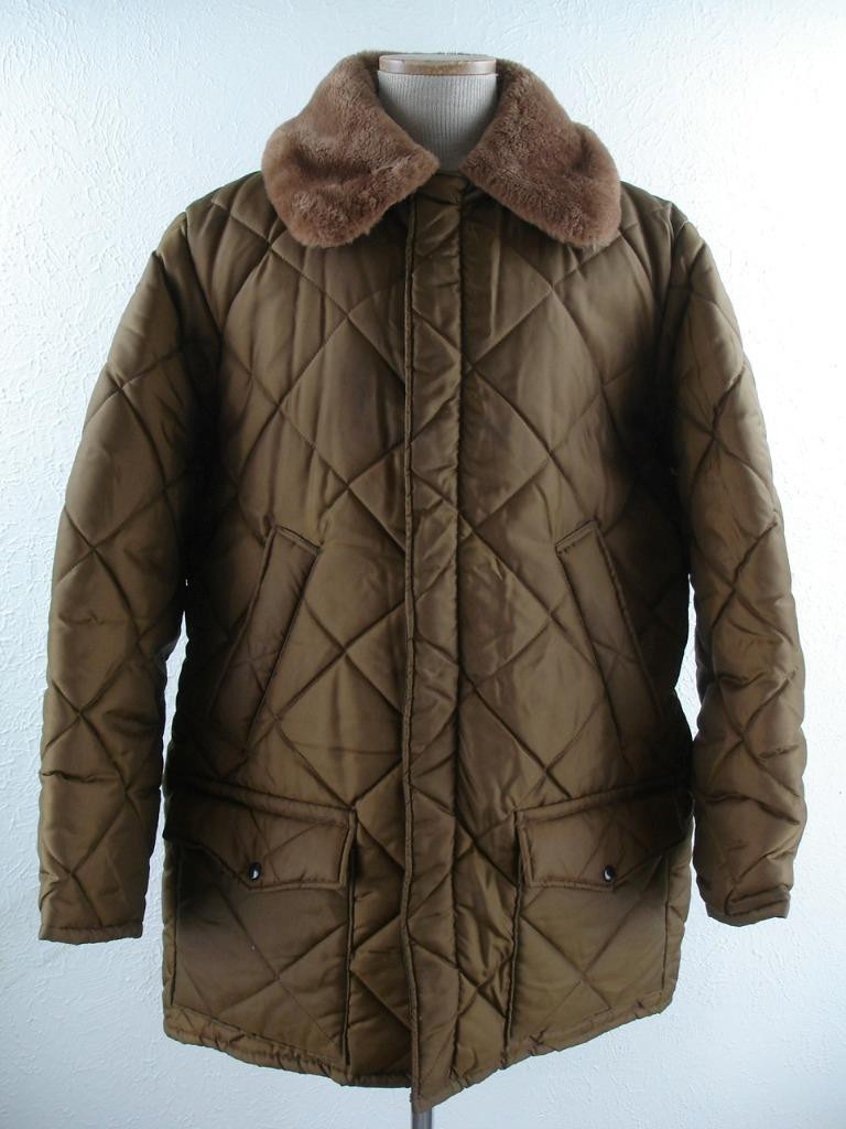 キャリー Men's LT L T Walls Insulated Brown Quilted Winter Jacket