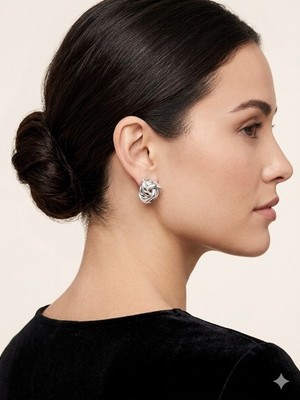 Aretes De Mujer Color Plata