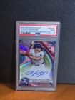 2024 Bowman's Best Wyatt Langford Best Of 2024 Auto Refractor RC PSA 9 Rangers