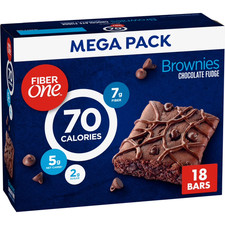 Fiber One 70 Calorie Brownies, Chocolate Fudge, Snack Bars, 18 Bars, 16 oz