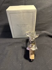 Pottery Barn Silver Stag Liquor Pourer w/Original Box Silverplate Bar Accessory