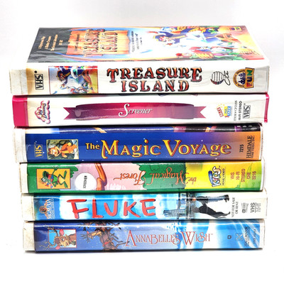 Lot of 6 VHS Tapes: Treasure Island Sky Dancers Magic Voyage Fluke Annabelle