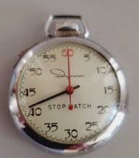 Vintage Ingraham Pocket Stop Watch Hand Wind- Runs