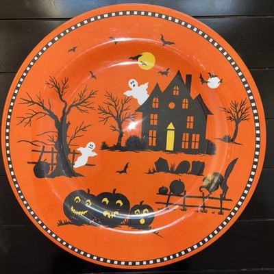 NEW Evolution Sakura HAUNTED HIDEAWAY Plate Tray Halloween 15.5 Melamine Platter