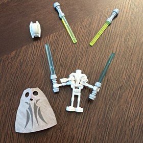 LEGO Star Wars 2005 General Grievous Minifigure sw0134 7255 with sabers and cape
