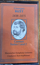 1985 VFM CASSETTE TAPE GEORGES BIZET 1838 - 1875 CARMEN SUITES 1 AND 2