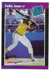 FELIX JOSE 1989 DONRUSS ROOKIE CARD NEAR MINT CONDITION. rookie card picture