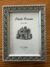 Rahmen Fotorahmen Hängerahmen Stehrahmen Bilderrahmen - Silber - Blumen - vintag