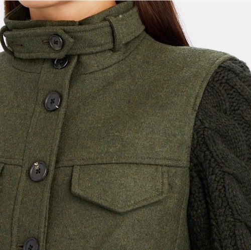 Veronica beard Arshia Mixed Media Jacket Cable Sleeves Size 2 NWT - Bild 4 von 10