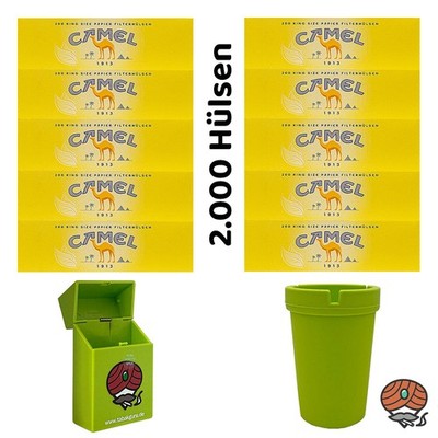 10 Pack Camel King Size Filterhülsen + Aschenbecher + Zigarettenbox