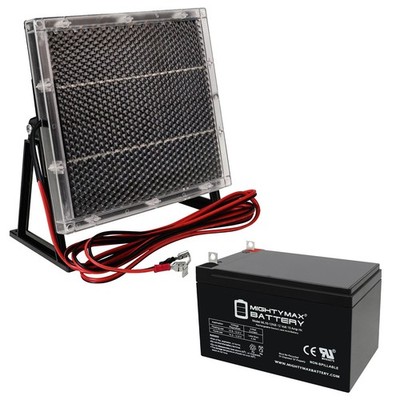Mighty Max 12V 15AH NB SLA Replaces Shoprider Dasher 4 GK8 + 12V Solar Panel
