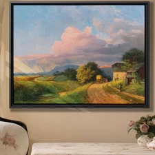 Rural Landscape Oil Painting Canvas Print Country Artwork Rustic Decor Wall Art