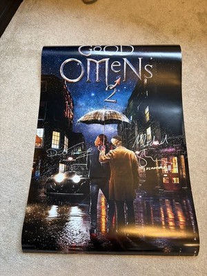 Good Omens 36 x 24 Zoll Druck Poster signiert von David Tennant + Michael Sheen