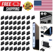 50 Pcs USB C Dust Plug USB Type C Anti Dust Plugs Cover Type C Charging Port ...