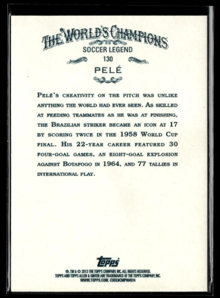 2013 Topps Allen & Ginter Pele HS - Image 2 of 2