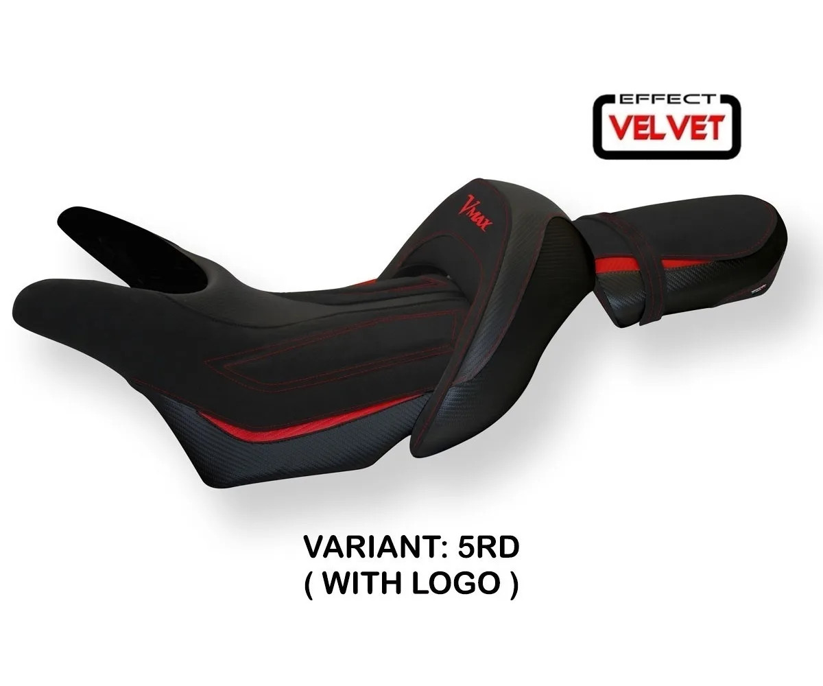 Seat saddle cover Odessa Velvet Red (RD) TPZ YAMAHA V-MAX 1700 2008 2017 1MA