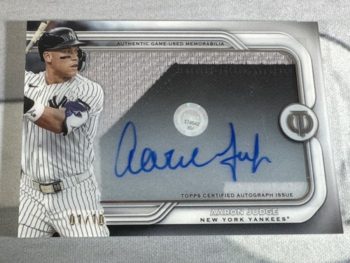Aaron Judge 2026 Topps Tribute Game Used Prime Patch Auto #1/10! TL