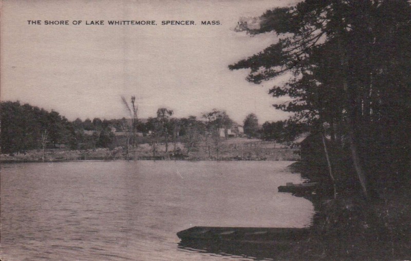 PLEASE READ !!! Lake Whittemore Spencer Massachusetts MA -- Old Vintage Postcard