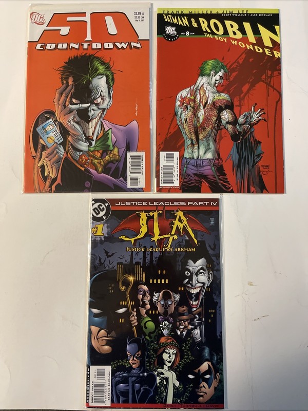 Batman Joker Covers 3 Book Lot Dc Comics