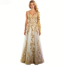 Princess Lace Appliques V Neck Wedding Dresses A-Line Long Straps Bridal Gowns