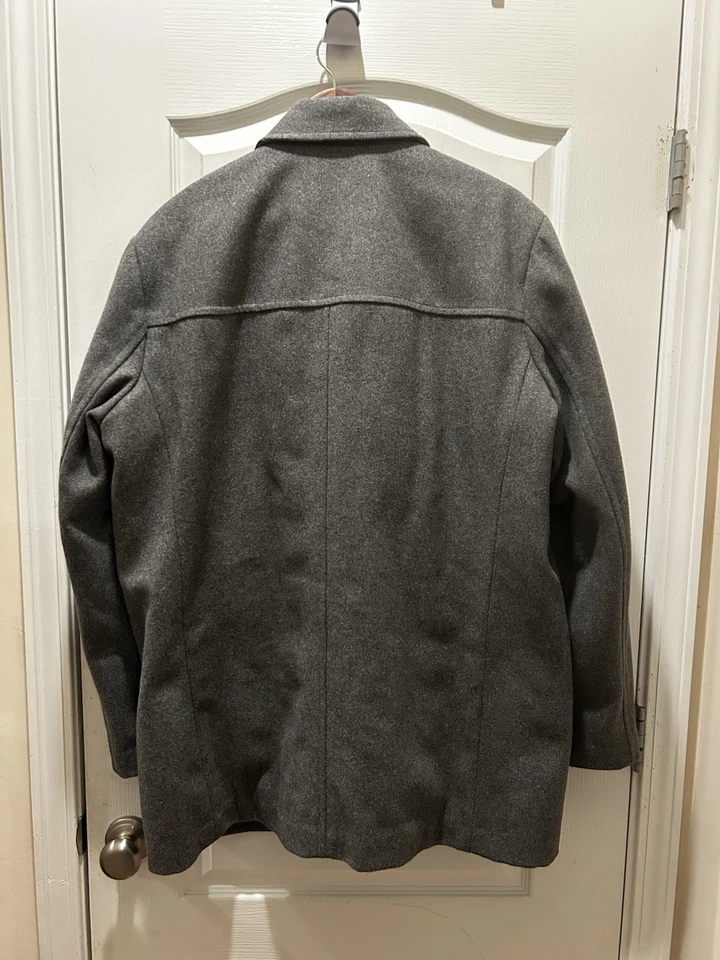Dockers Peacoat Jacket Coat Button/Zip Close Charcoal Gray Men’s Size X-Large - Image 2 of 4